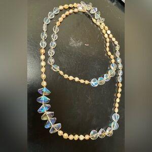 Swarovski crystal and pearl necklace.